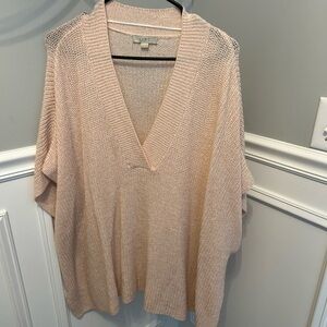 Pink LOFT poncho worn once